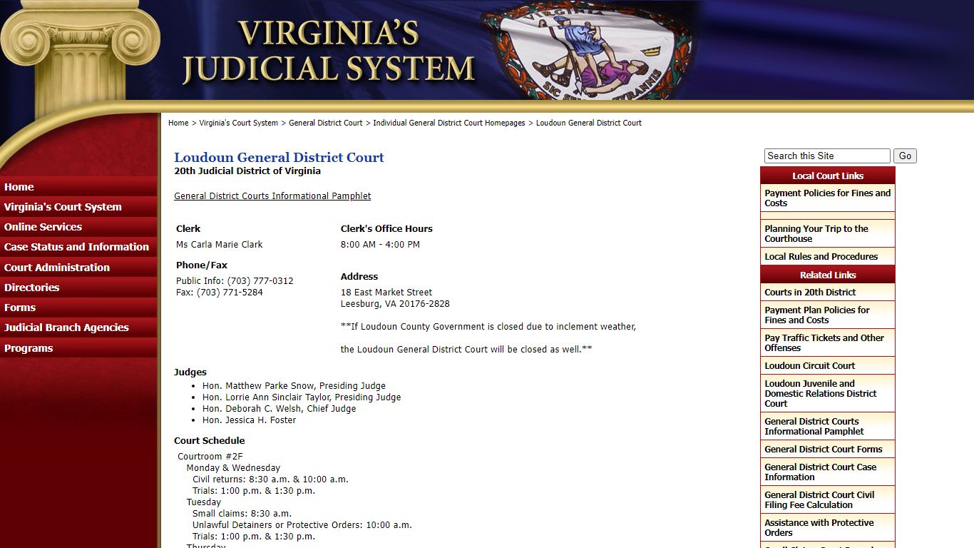 Loudoun General District Court - courts.state.va.us